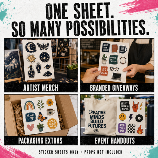 Custom Sticker Sheets – Personalized Kiss-Cut Vinyl Stickers