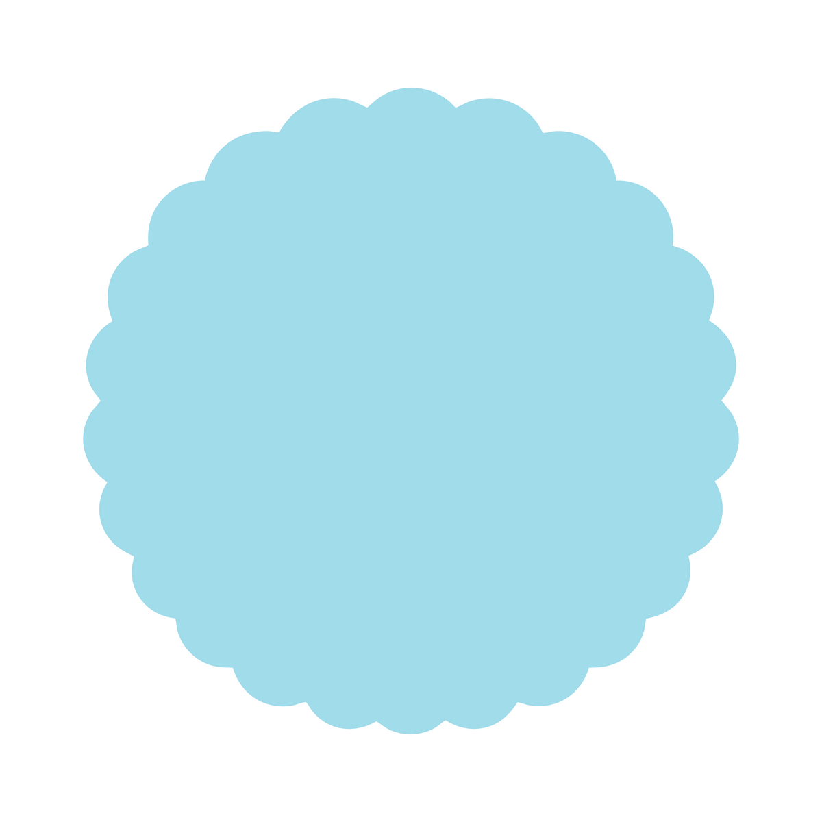Customizable Scalloped Stickers | Custom Color & Text Labels