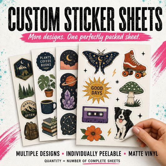 Custom Sticker Sheets – Personalized Kiss-Cut Vinyl Stickers