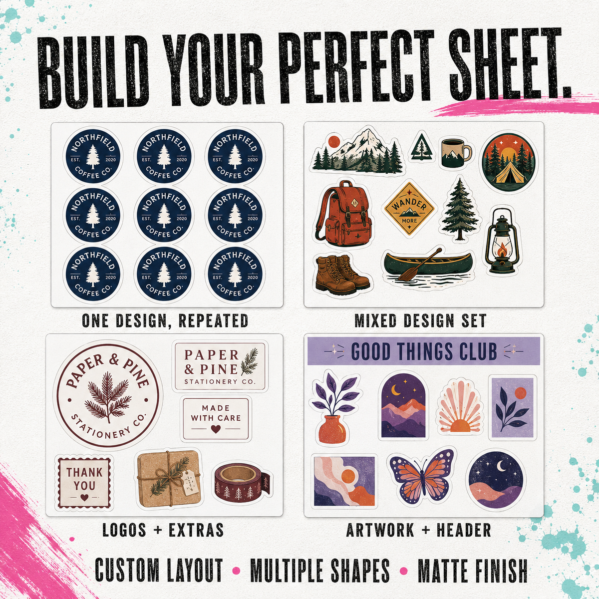 Custom Sticker Sheets – Personalized Kiss-Cut Vinyl Stickers