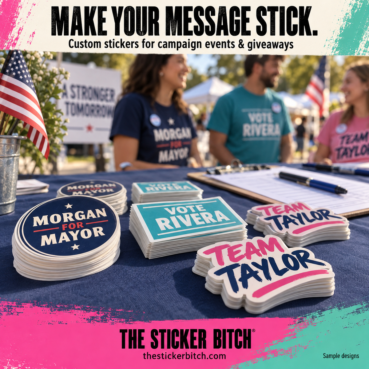 Custom Campaign Stickers | Political, Election & Candidate Stickers